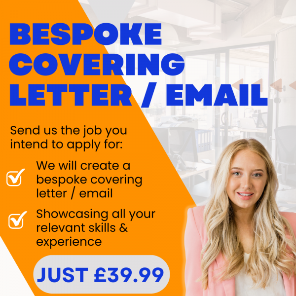 Job covering letter or email writing service